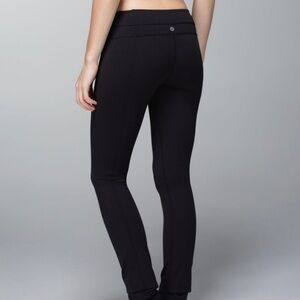 LULULEMON Groove Pant W’s 8 Black Straight Leg Y2K Retro OG Reversible Leggings